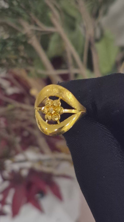 Gold Turkish Design Ring 21KT - FKJRN21KM11963