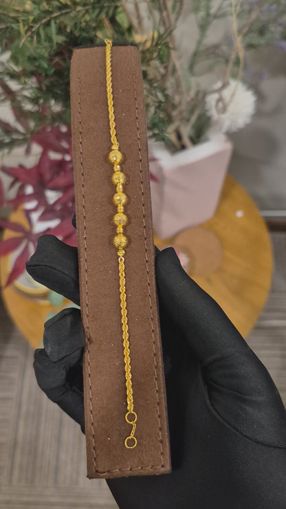 Gold Balls Bracelet 21KT - FKJBRL21KM11849
