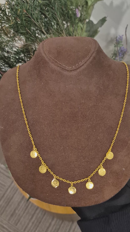 Gold Turkish Lira Necklace 21KT - FKJNKL21KM11611
