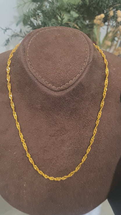 Gold Twisted Rope Chain 21KT - FKJCN21KM10498