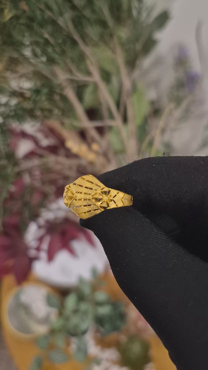 Gold Turkish Design Ring 21KT - FKJRN21KM11943