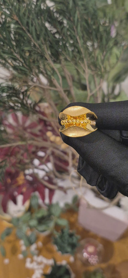 Gold Regal Contour Ring 21KT - FKJRN21KM11181