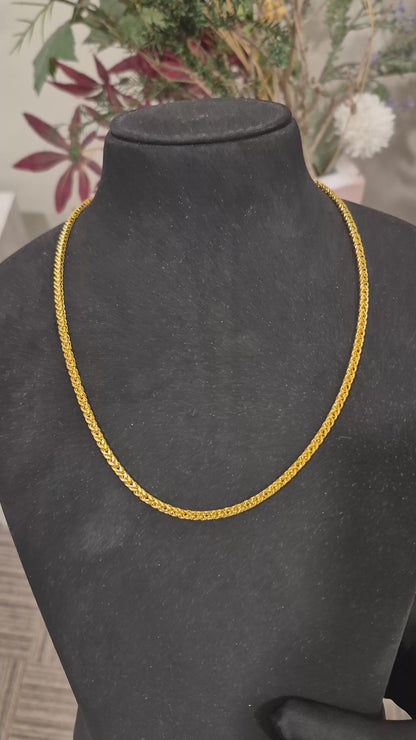 Gold Braided Chain 21KT - FKJCN21KM11863