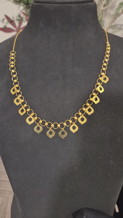 Gold Elegant Necklace 21KT - FKJNKL21KM12013