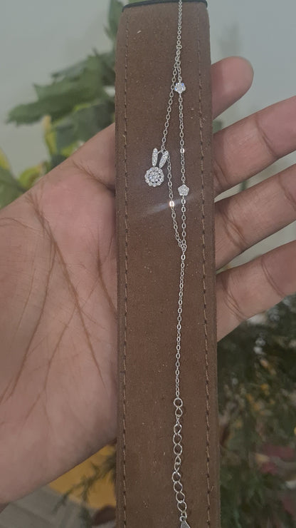 Sterling Silver 925 Lustre Charm Bracelet - FKJBRLSL10627