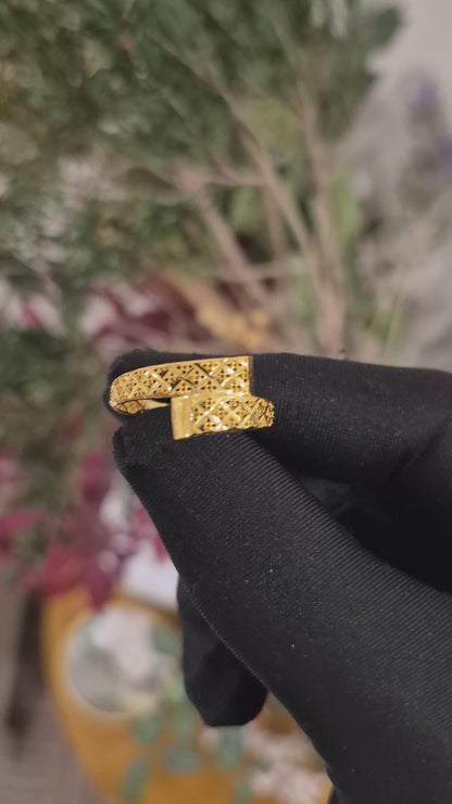 Gold Turkish Design Ring 21KT - FKJRN21KM11935
