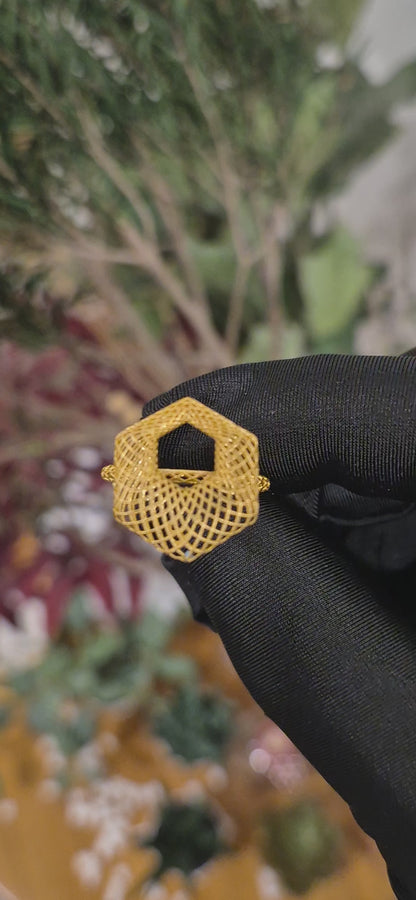 Gold Abstract Ring 21KT - FKJRN21KM11199