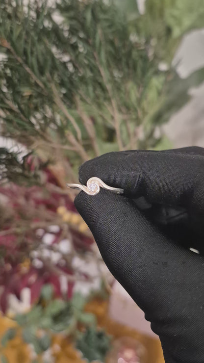 Sterling Silver 925 Bezel Style Ring - FKJRNSL11075