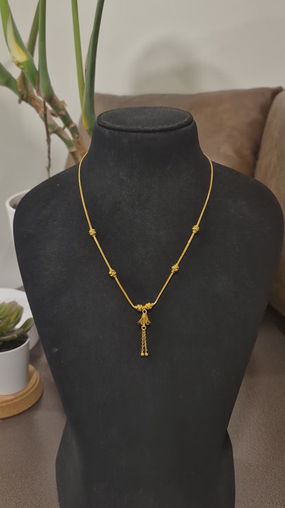 Gold Classic Necklace 21KT -  FKJNKL21KM12219
