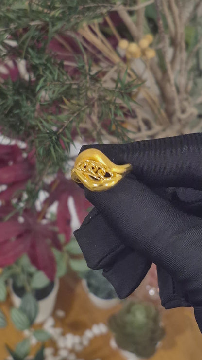 Gold Elegant Ring 21KT - FKJRN21KM11719