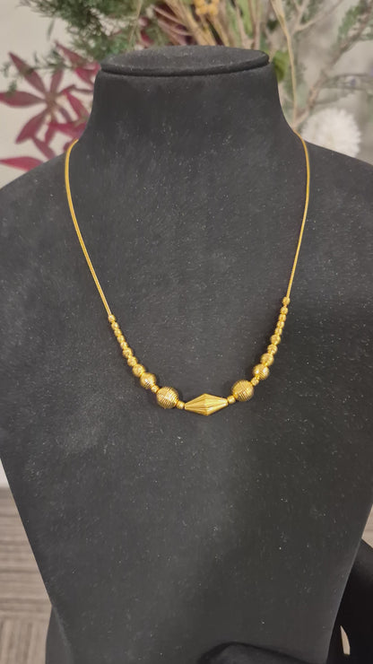 Gold Classic Necklace 21KT - FKJNKL21KM12004