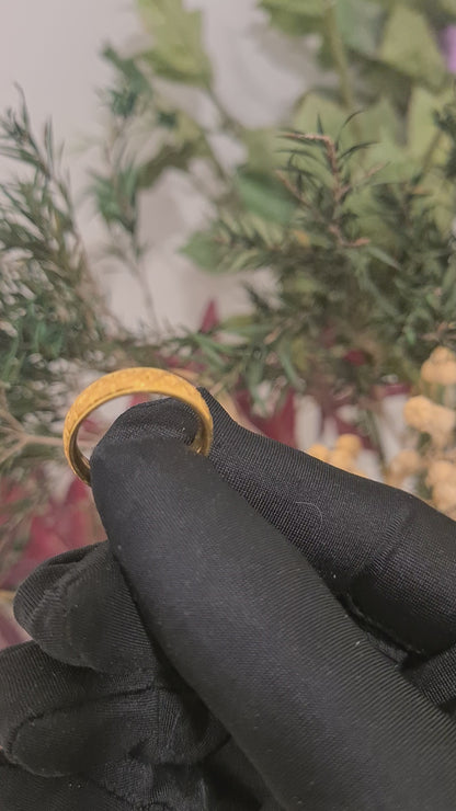 Gold Designer Carved Ring 21KT - FKJRN21KM10485