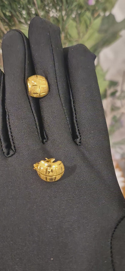 Gold Soft Finish Earrings 21KT - FKJERN21KM11394