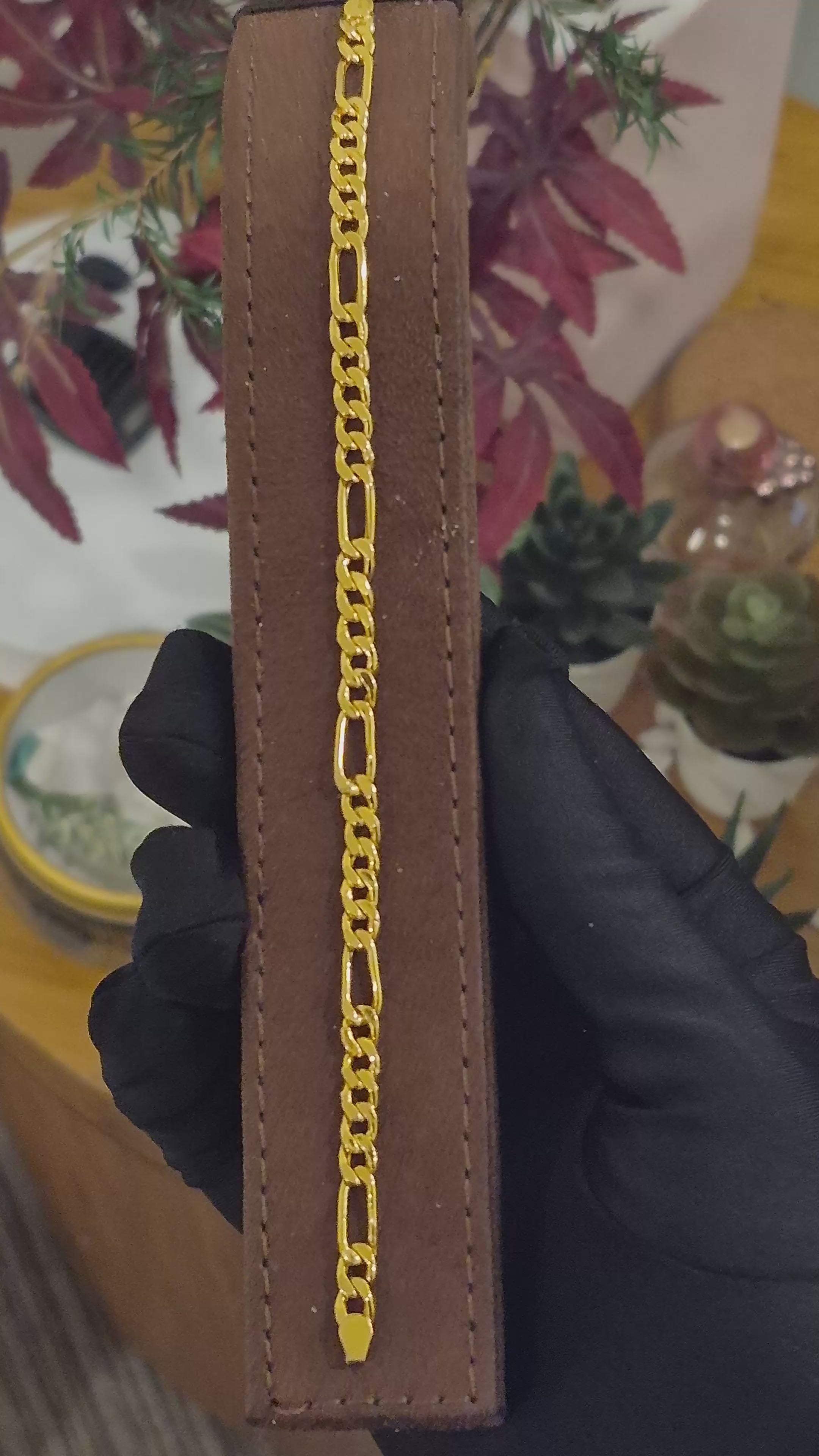 Gold Classic Figaro Bracelet 21KT - FKJBRL21KM11827