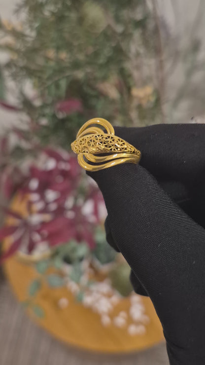 Gold Turkish Design Ring 21KT - FKJRN21KM11885