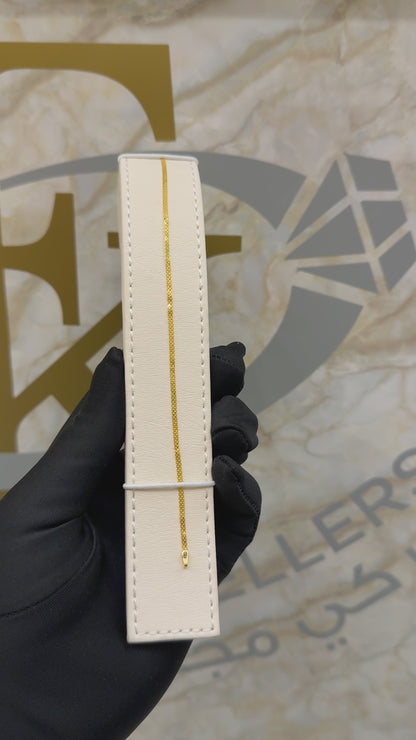 Gold Flat Bracelet 21KT - FKJBRL21KM8368