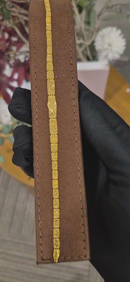 Gold Mesh Link Bracelet 21KT - FKJBRL21KM11574