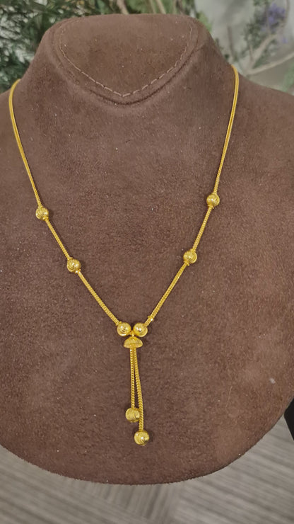 Gold Classic Necklace 21KT - FKJNKL21KM11612