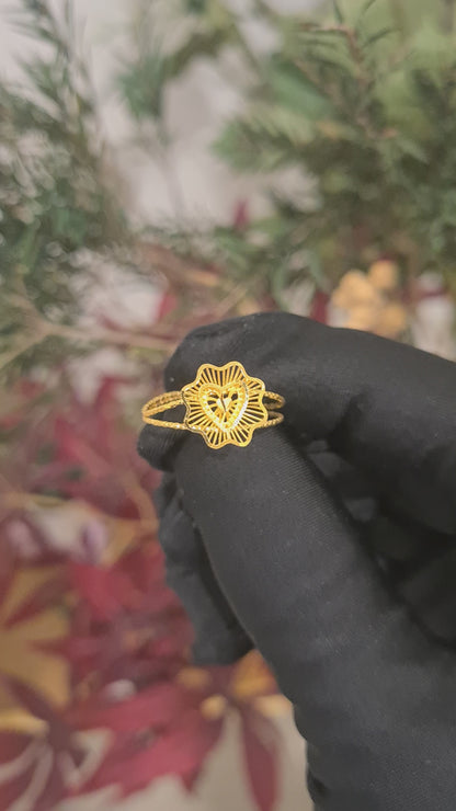 Gold Turkish Design Ring 21KT - FKJRN21KM10458