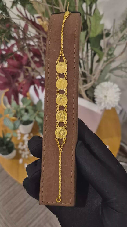 Gold Turkish Lira Bracelet 21KT - FKJBRL21KM11685