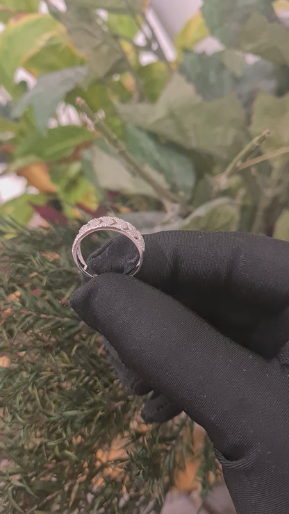 Sterling Silver 925 Zigzag Diamond Ring - FKJRNSL10798