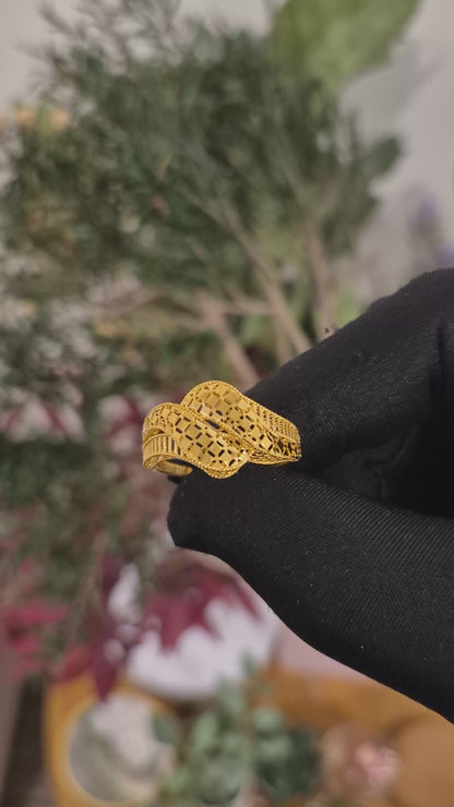 Gold Turkish Design Ring 21KT - FKJRN21KM11945