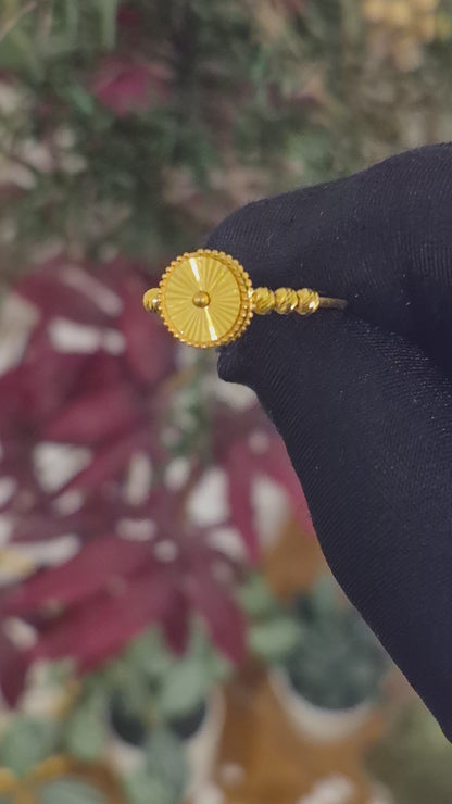 Gold Turkish Design Ring 21KT - FKJRN21KM11715
