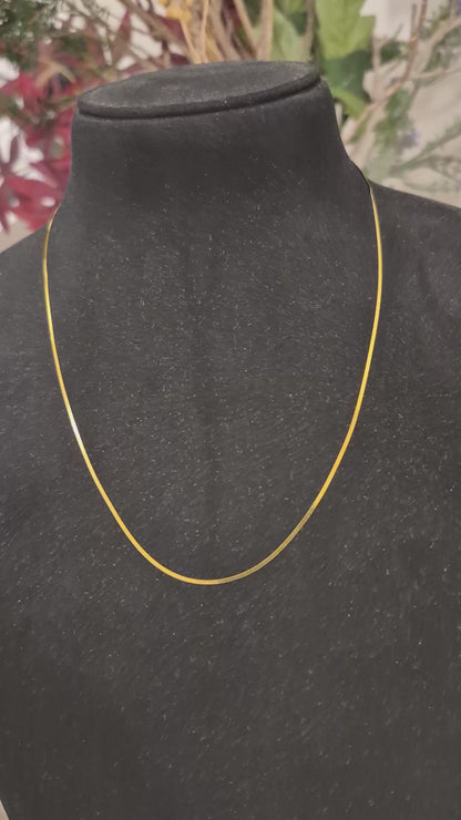 Gold Boxy Chain 21KT - FKJCN21KM11692
