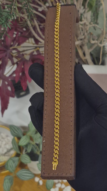 Gold Cuban Bracelet 21KT - FKJBRL21KM11897