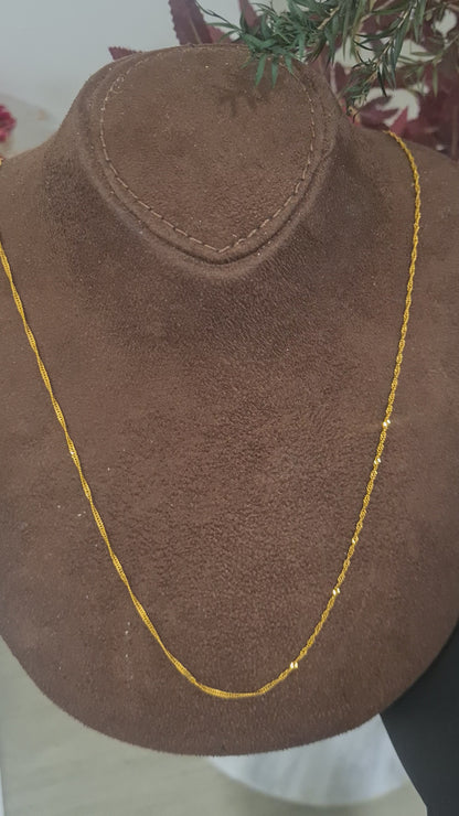 Gold Rope Style Chain 21KT - FKJCN21KM10500