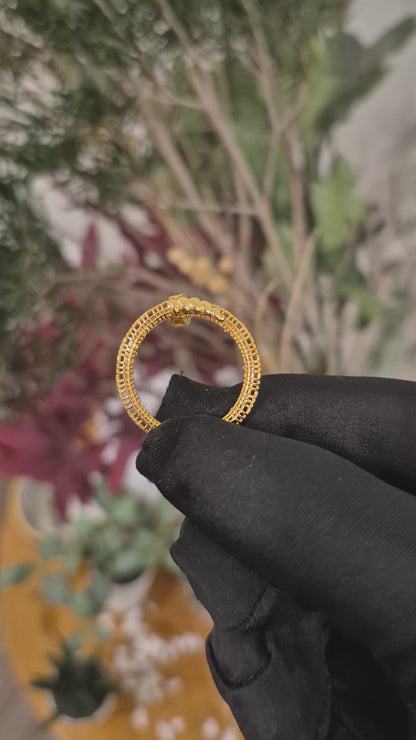 Gold Spiral Wrap Ring 21KT - FKJRN21KM11661