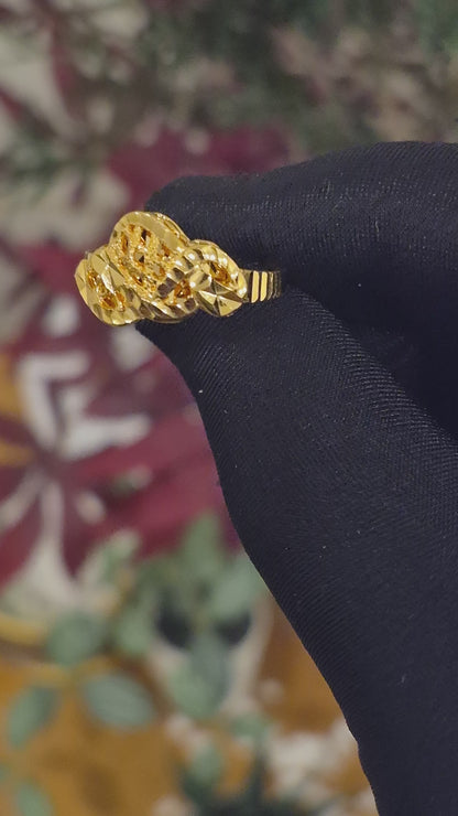 Gold Classic Ring 21KT - FKJRN21KM11701
