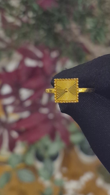 Gold Turkish Ring 21KT - FKJRN21KM11710