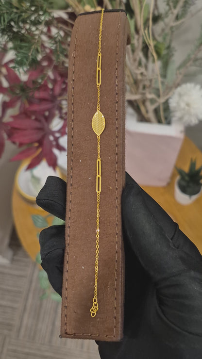 Gold Classic Bracelet 21KT - FKJBRL21KM12162