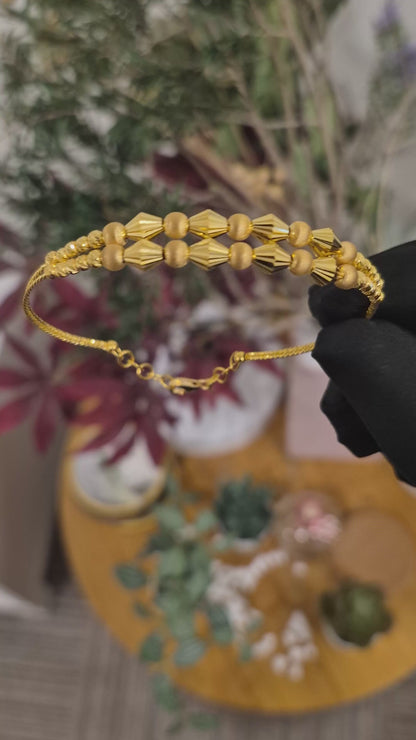 Gold Elegant Bracelet 21KT - FKJBRL21KM12092