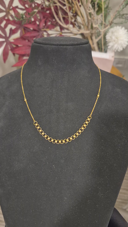 Gold Minimalist Necklace 21KT - FKJNKL21KM12040
