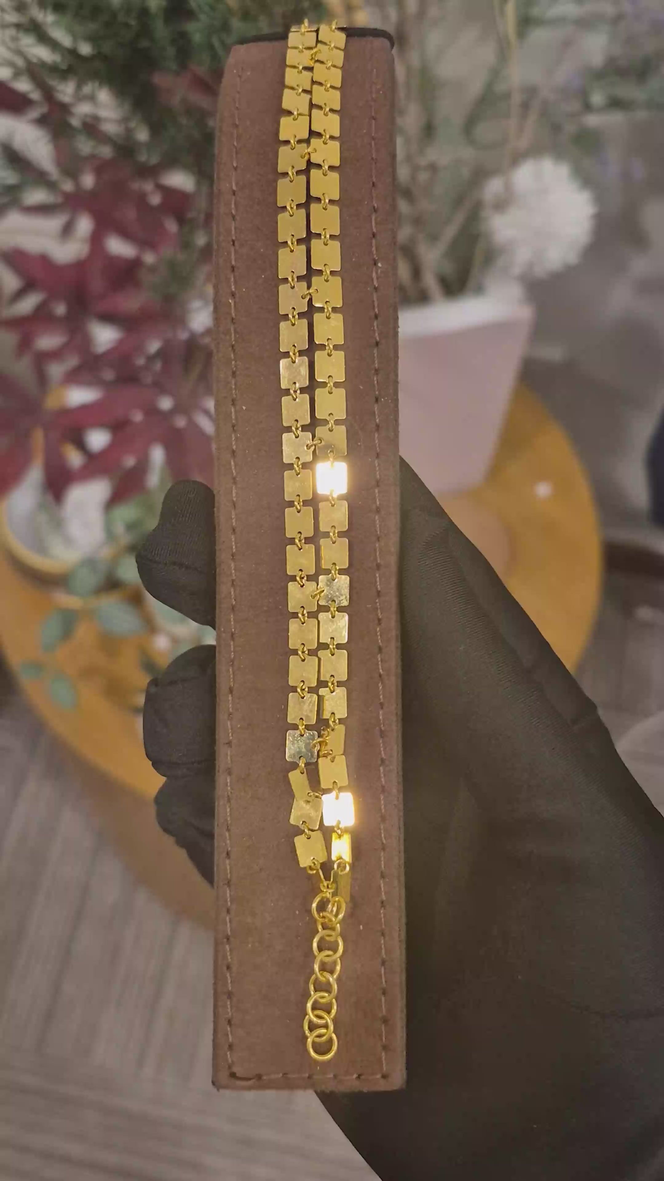 Gold Fancy Bracelet 21KT - FKJBRL21KM11764