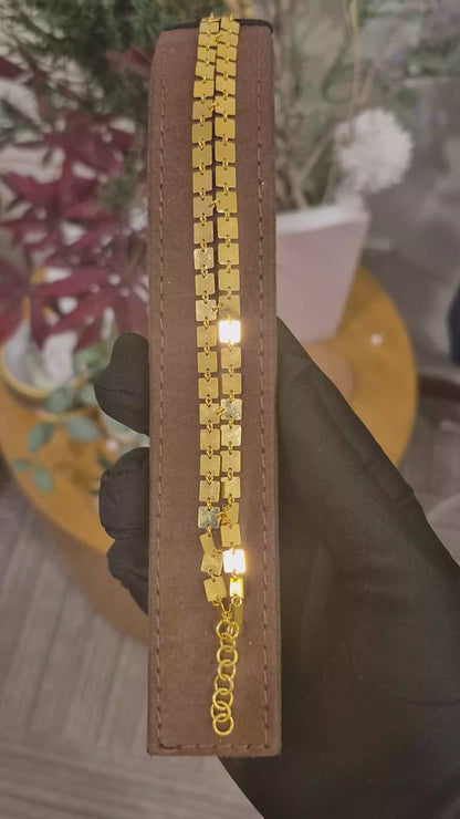 Gold Fancy Bracelet 21KT - FKJBRL21KM11764