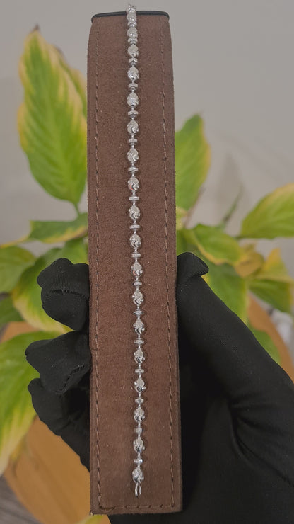 Sterling Silver 925 Classic Beaded Bracelet - FKJBRLSL10533