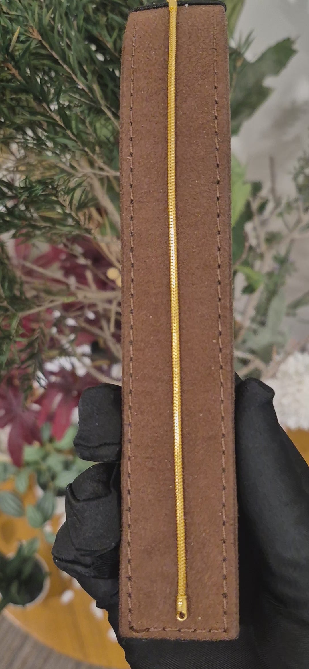 Gold Fine Chain Bracelet 21KT - FKJBRL21KM11485