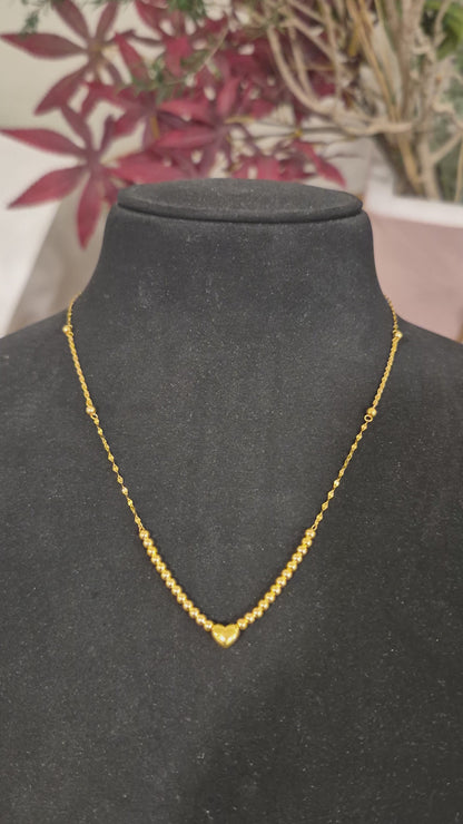 Gold Beads Necklace 21KT - FKJNKL21KM12043