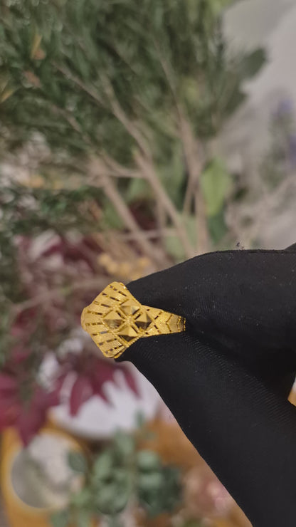 Gold Turkish Design Ring 21KT - FKJBRL21KM11939