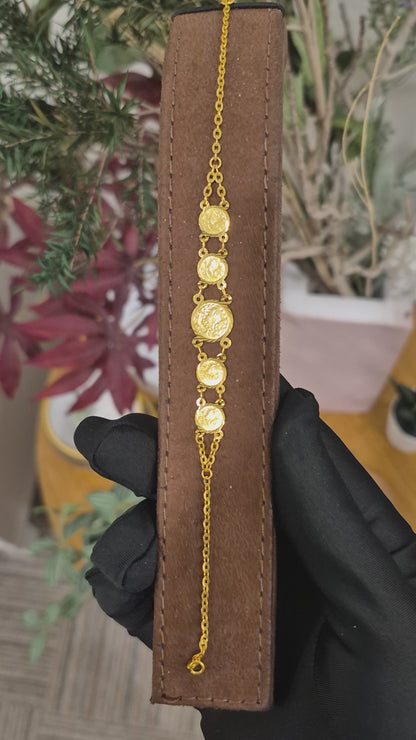 Gold Turkish Lira Bracelet 21KT - FKJBRL21KM12203