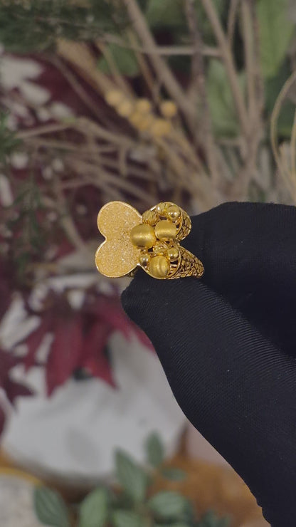Gold Turkish Design Ring 21KT - FKJRN21KM11962