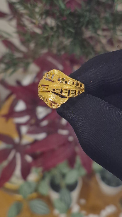 Gold Classic Ring 21KT - FKJRN21KM11707
