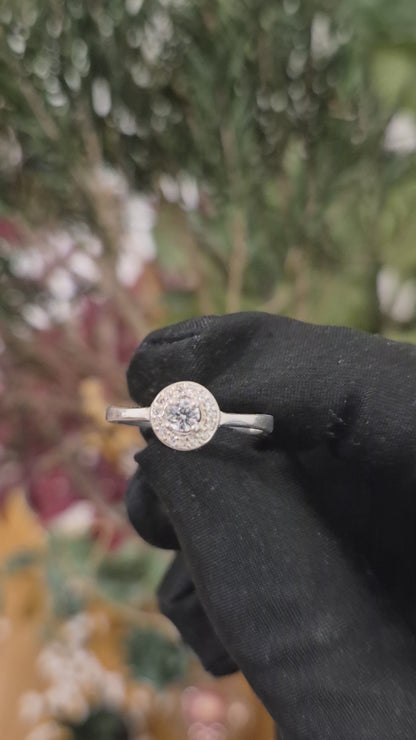 Sterling Silver 925 Timeless Halo Ring - FKJRNSL11048