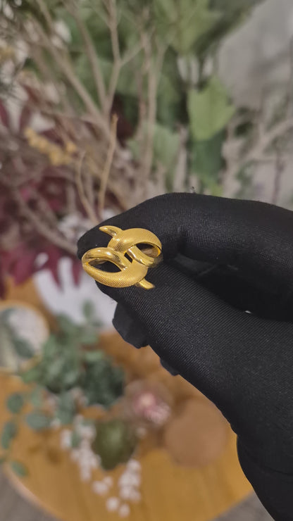 Gold Harmony Abstract Ring 21KT - FKJRN21KM11972