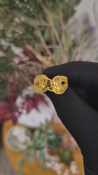Gold Turkish Design Ring 21KT - FKJBRL21KM11942