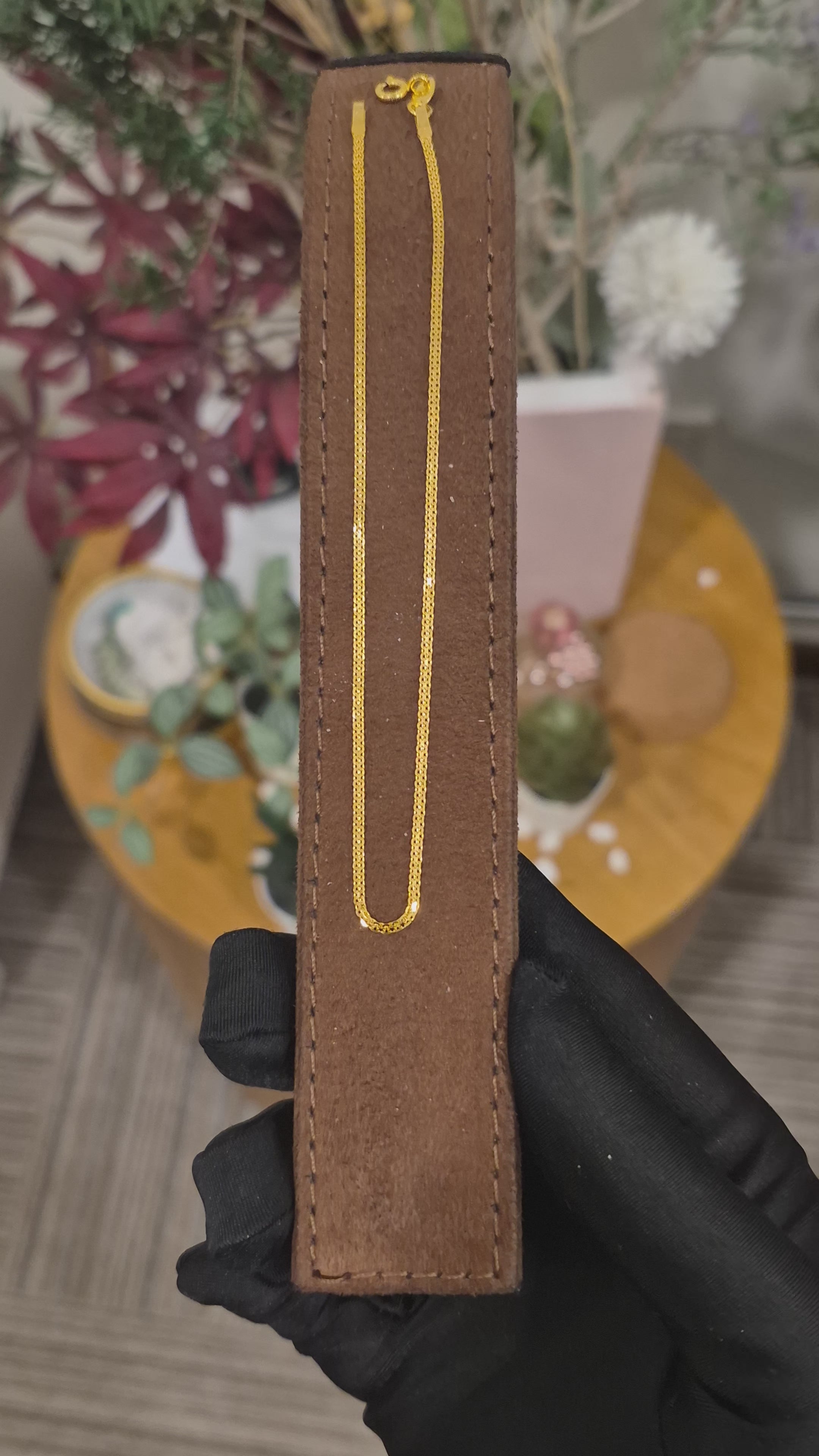 Gold Minimal Anklet 21KT - FKJANKL21KM11644
