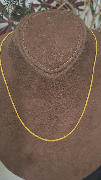 Gold Fine Box Chain 21KT - FKJCN21KM10512